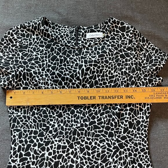 Calvin Klein Fit and Flare Short Sleeve Dress - Picture 7 of 8